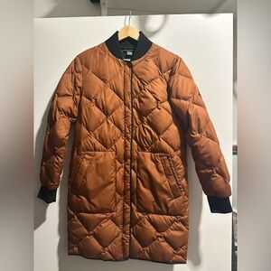 Eddie Bauer Burnt Orange Quilted Puffer Jacket